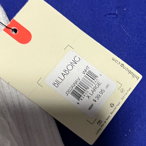 NWT Billabong White Stripped Flare Pull on Pants Size XL - Picture 4 of 9